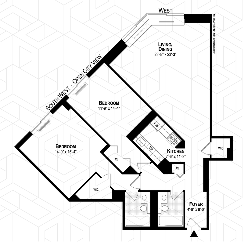 Floorplan for 40 East 94th Street, 27B