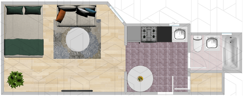 Floorplan for 111 West 68th Street, 3B