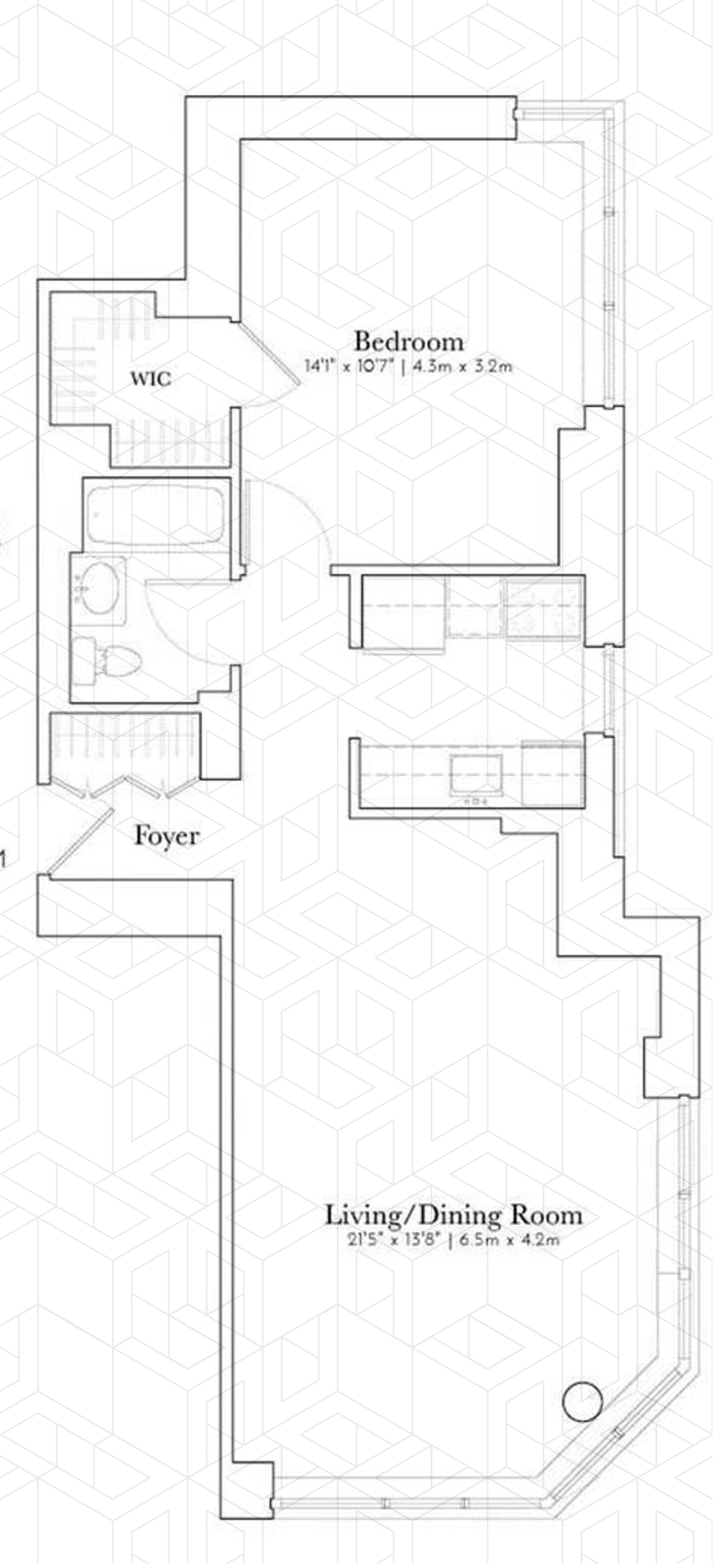 Floorplan for 300 East 64th Street, 20D