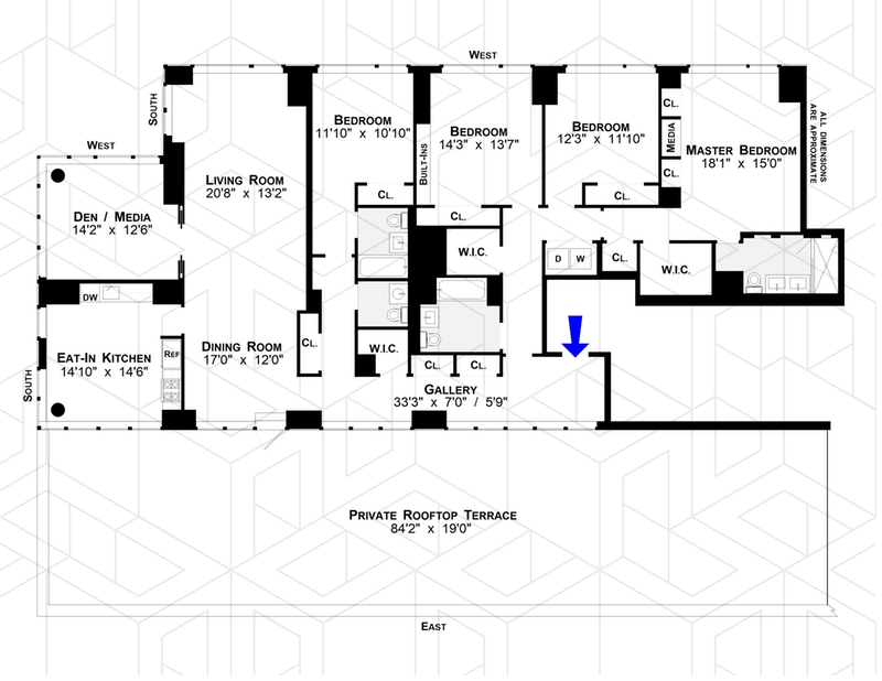 Floorplan for 200 West End Avenue, 15F