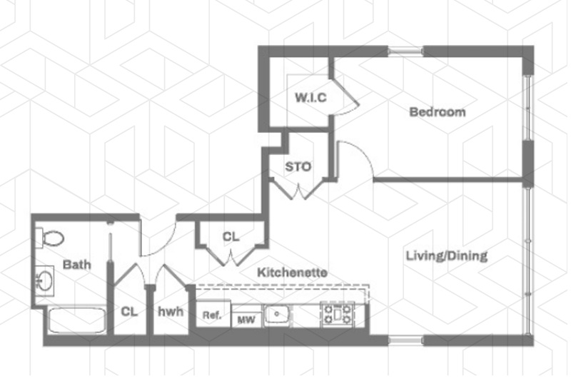 Floorplan for 977 Manhattan Avenue, 3F