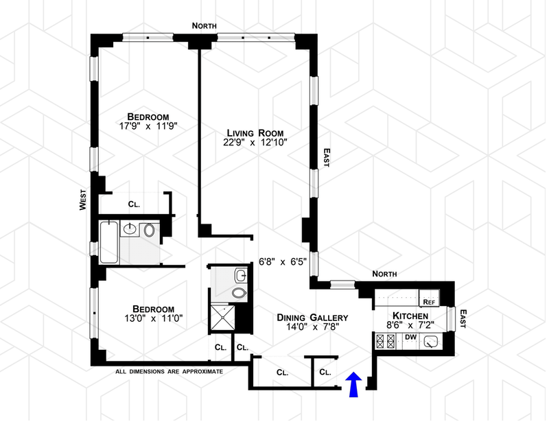 Floorplan for 1 Gracie Terrace, 4H