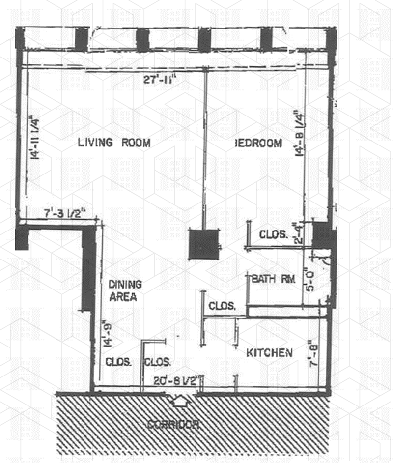 Floorplan for 300 East 33rd Street, 15K