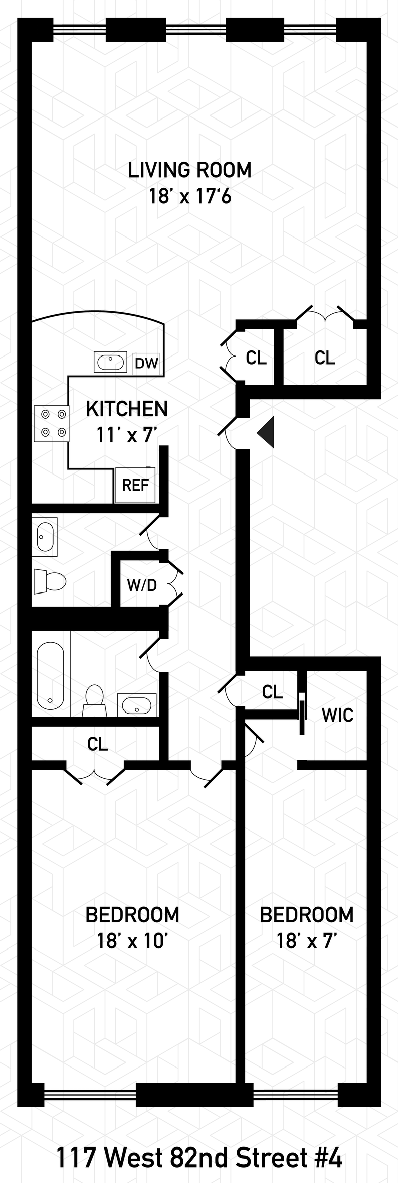 Floorplan for 117 West 82nd Street, 4