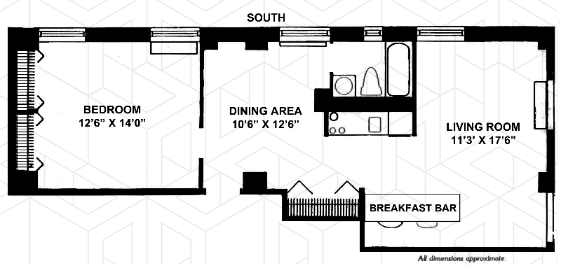 Floorplan for 150 West 51st Street, 1518