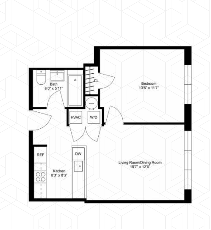 Floorplan for 627 Dekalb Ave, 3E
