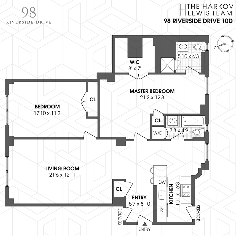 Floorplan for 98 Riverside Drive, 7D