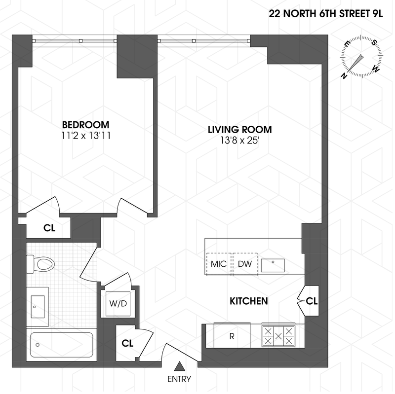 Floorplan for 22 North 6th Street, 9L