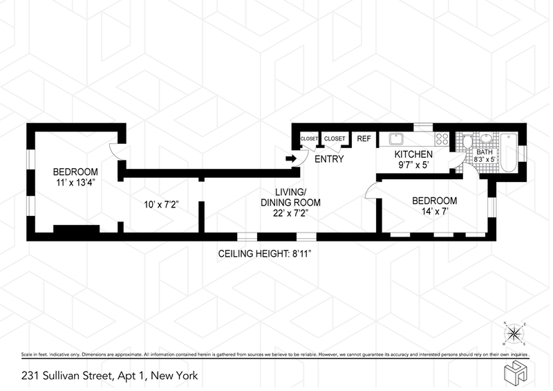 Floorplan for 231 Sullivan Street