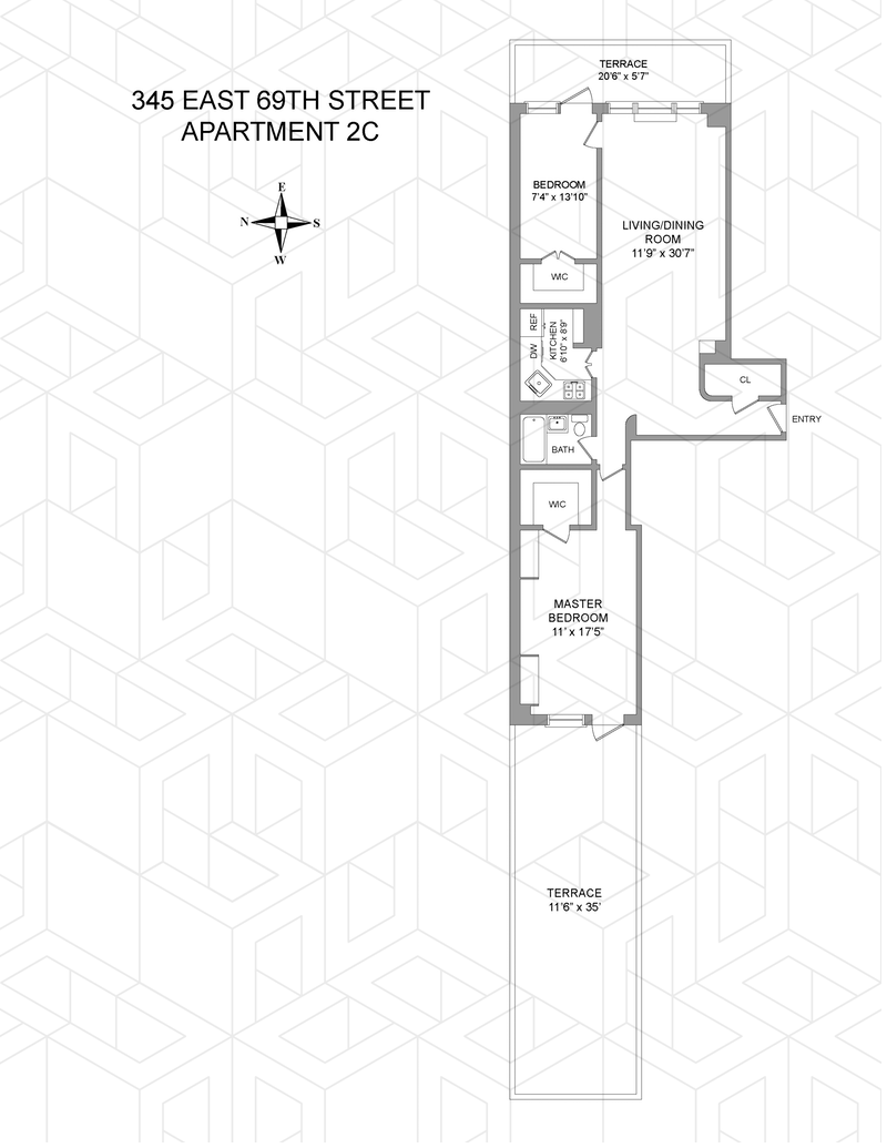 Floorplan for 345 East 69th Street, 2C