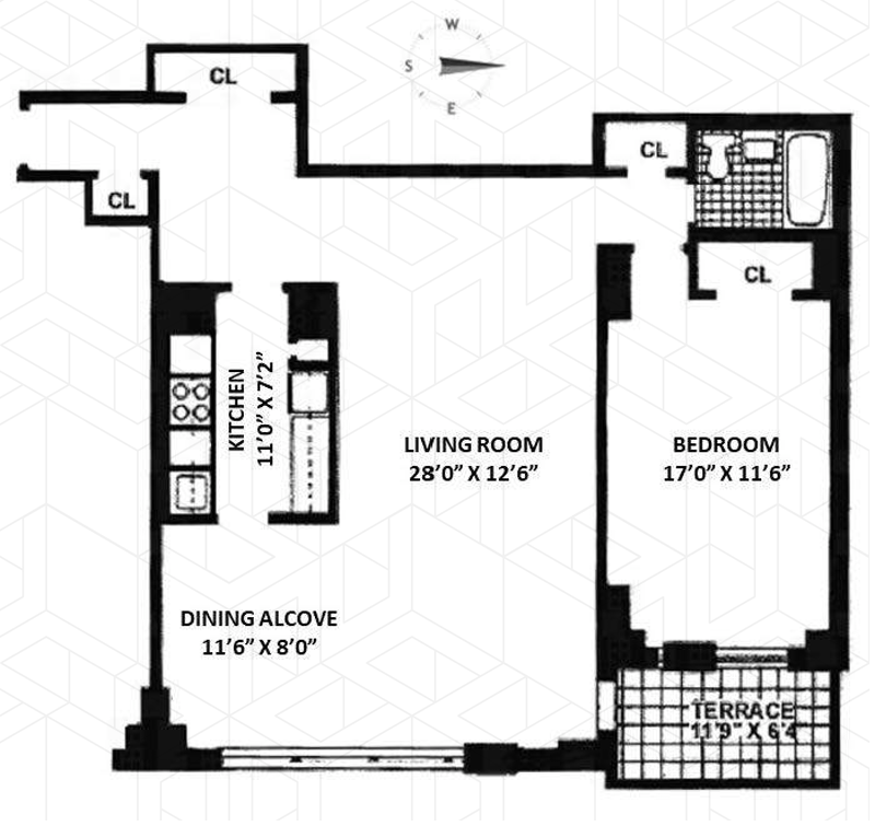 Floorplan for 165 West End Avenue, 16E