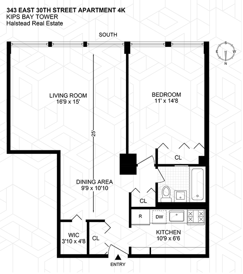 Floorplan for 343 East 30th Street, 4K
