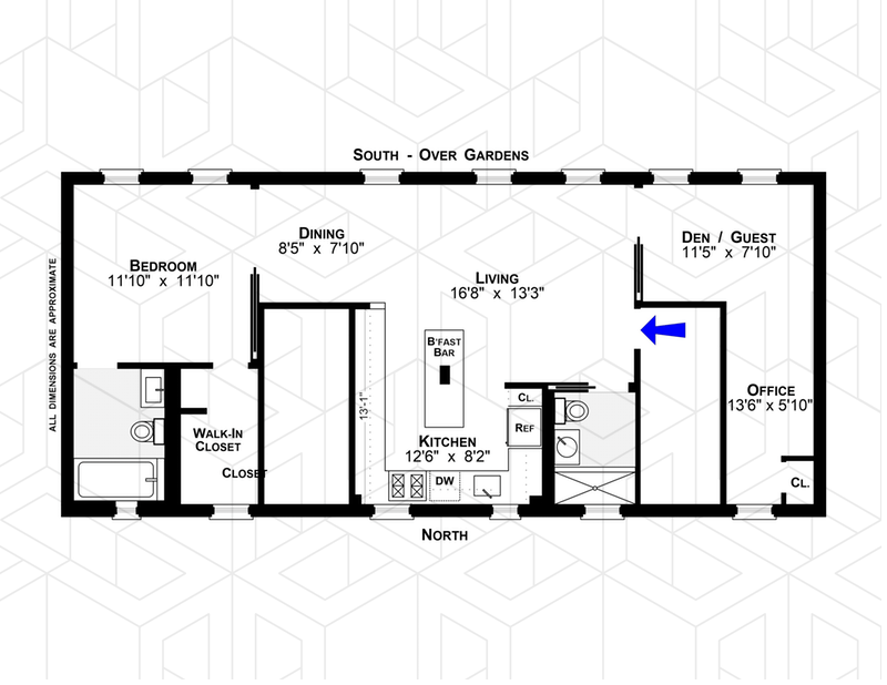 Floorplan for 309 West 20th Street, 2R