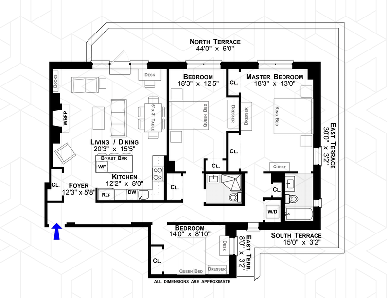 Floorplan for 160 East 89th Street, PHB