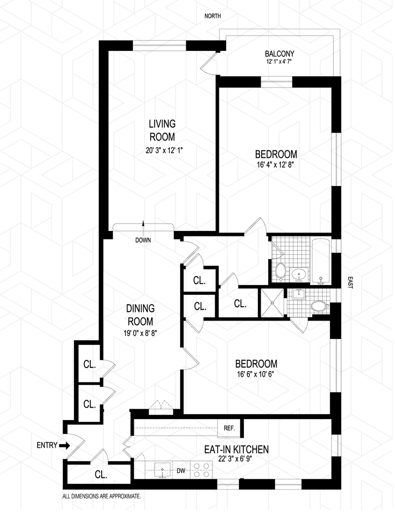 Floorplan for 113 -14 72nd Road, 3B