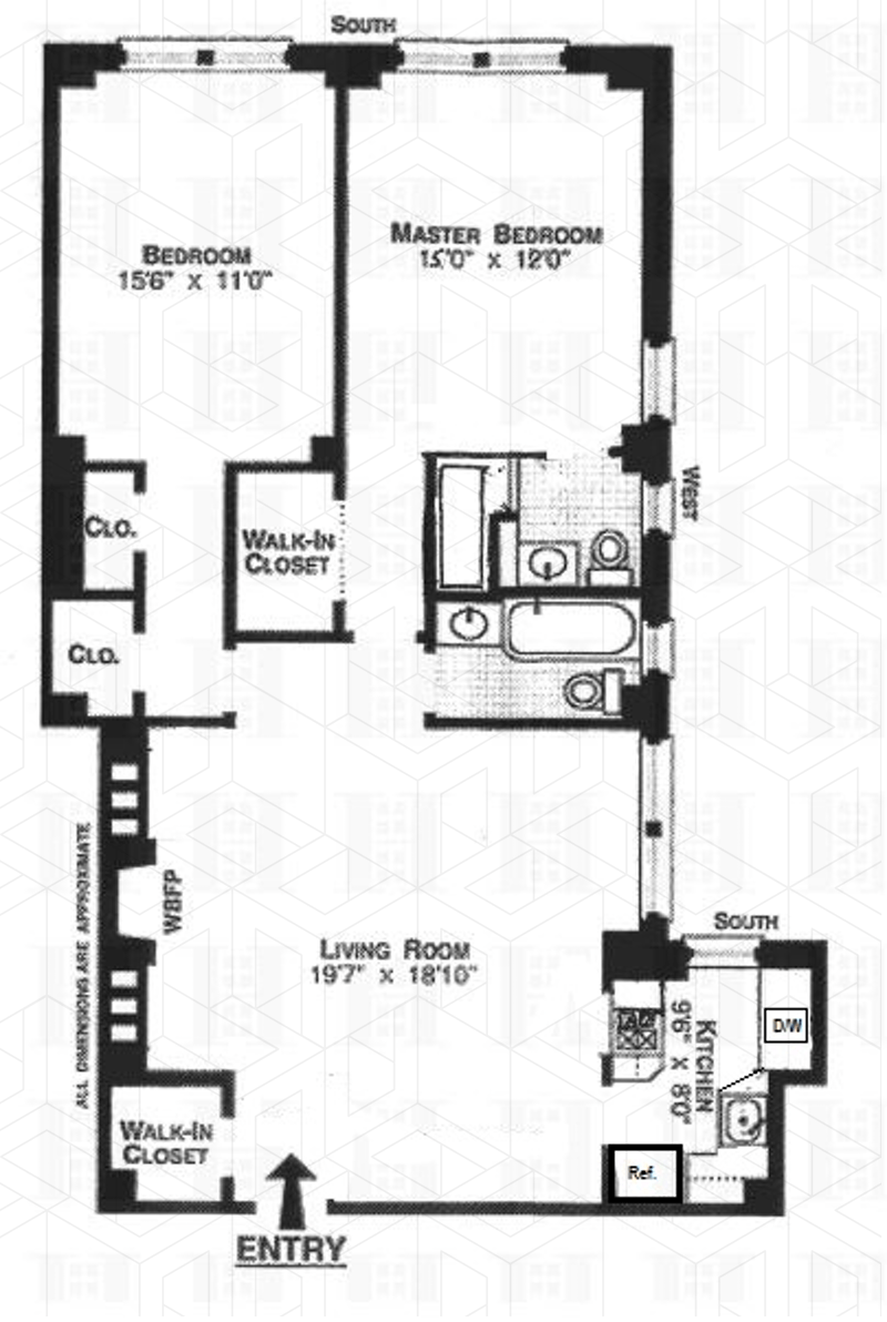 Floorplan for 151 East 83rd Street, 6C