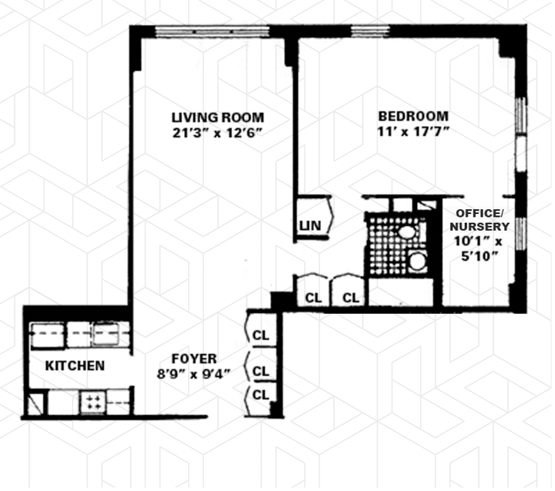 Floorplan for 401 East 89th Street, 15E