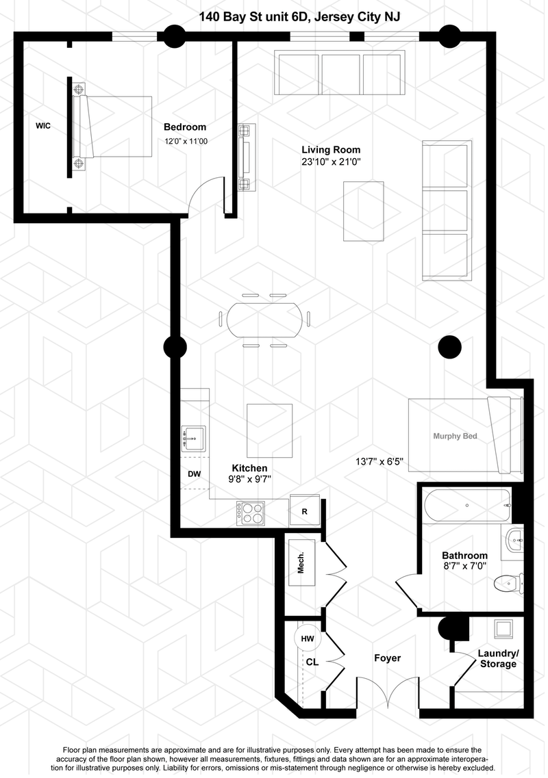 Floorplan for 140 Bay St, 6D