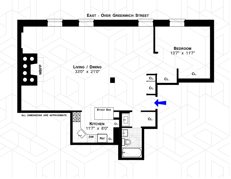 Floorplan for 708 Greenwich Street, 6A