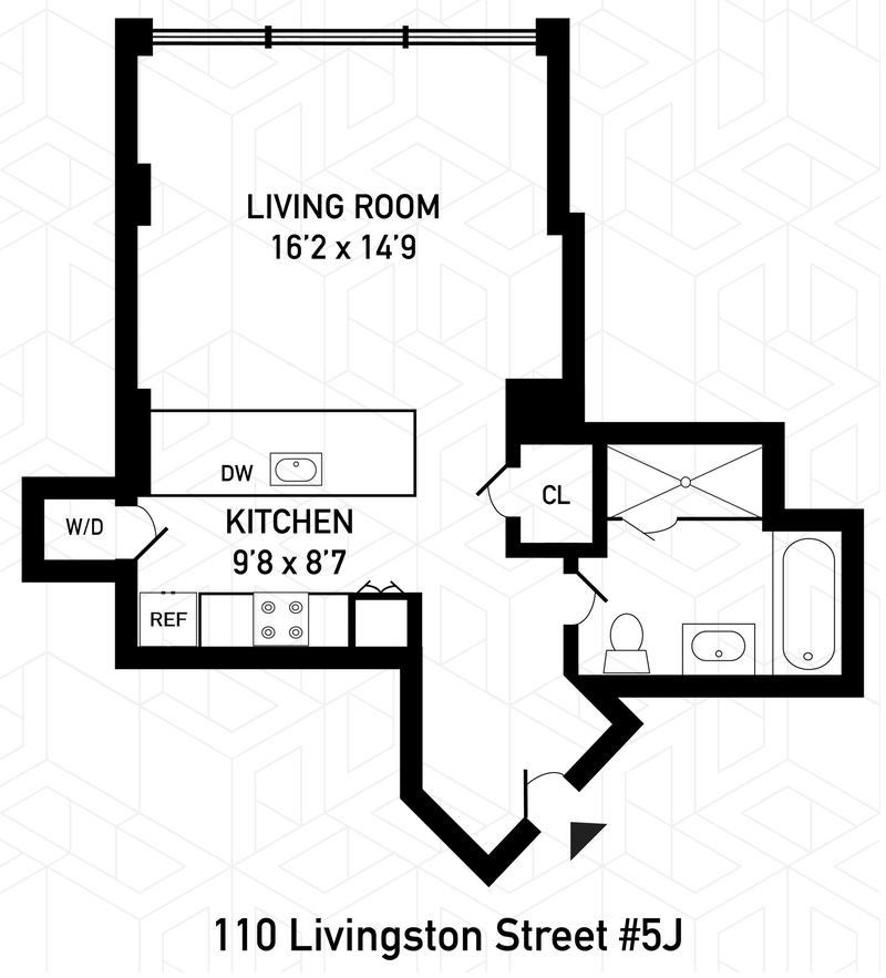Floorplan for 110 Livingston Street, 5J