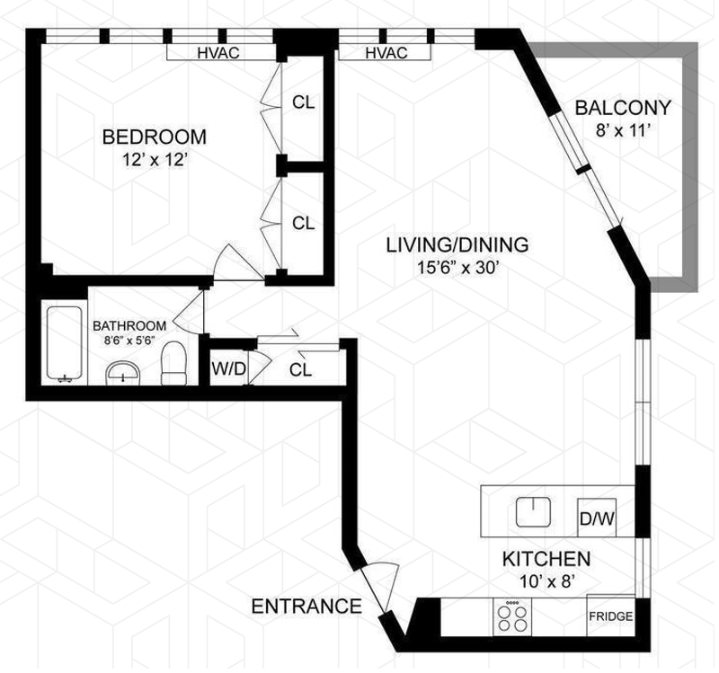 Floorplan for 892 Bergen Street, 3B