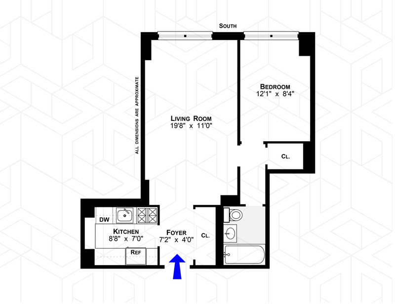 Floorplan for 444 East 84th Street, 9H