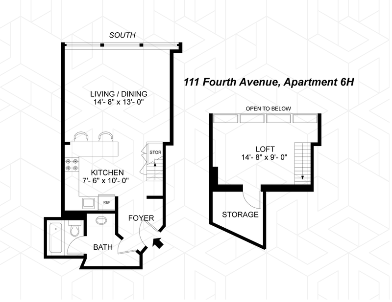 Floorplan for 111 Fourth Avenue, 6H