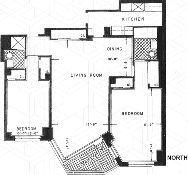 Floorplan for 60 Sutton Place South, 5KN