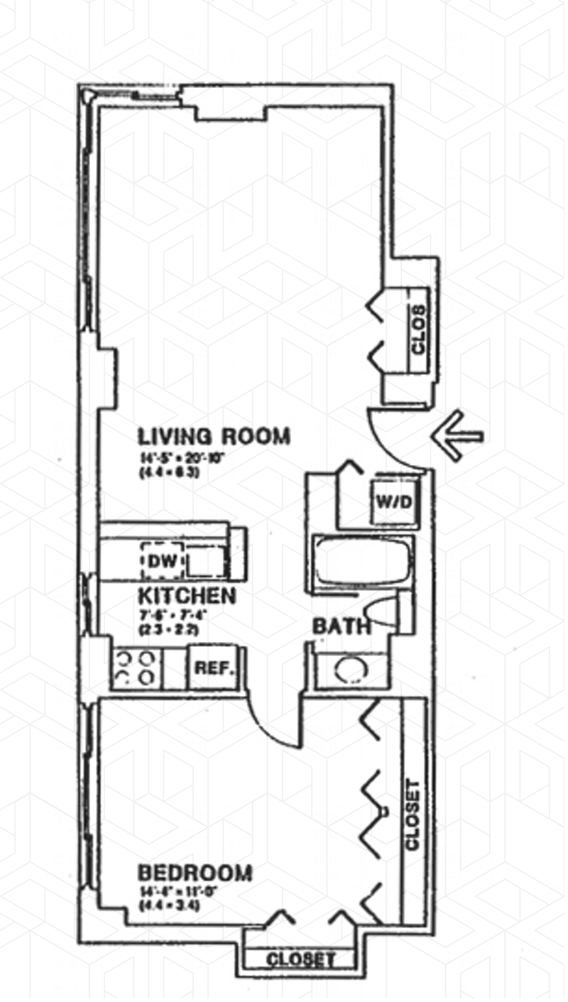 Floorplan for 101 West 79th Street, 19D