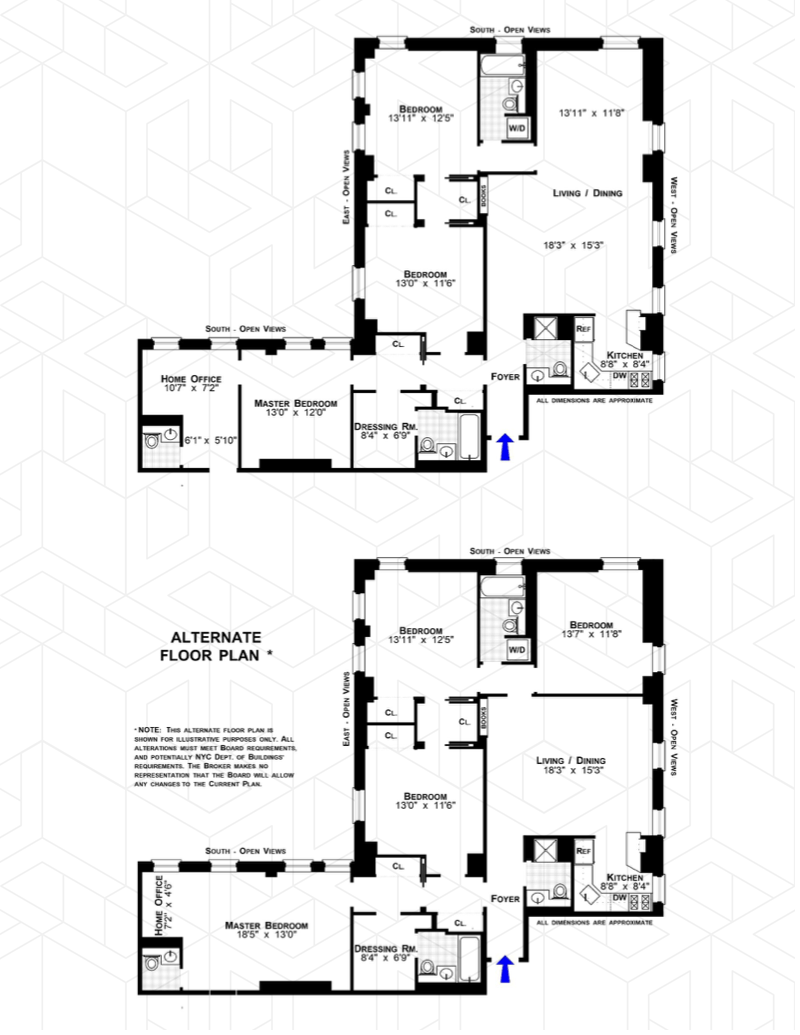 Floorplan for 340 West 55th Street, 9AB