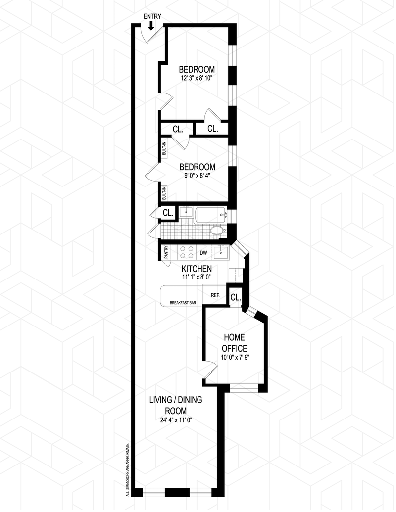 Floorplan for 235 West 108th Street, 44