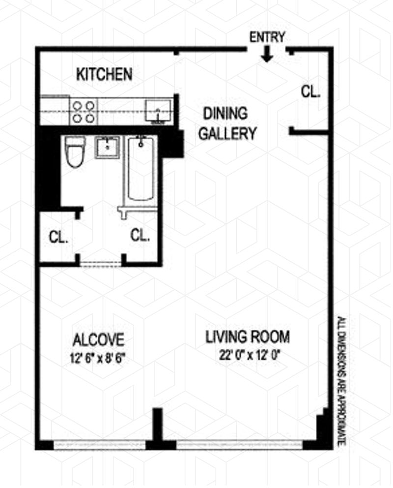 Floorplan for 201 East 19th Street, 6J