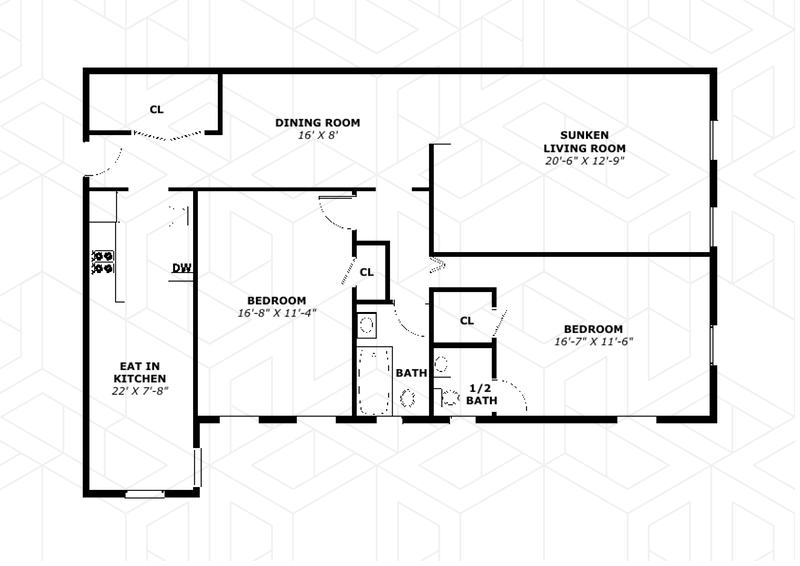 Floorplan for 3875 Waldo Avenue, 3F