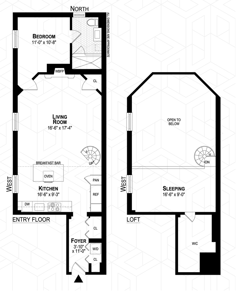 Floorplan for 3 East 9th Street, 1R