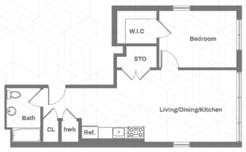 Floorplan for 977 Manhattan Avenue, 6A
