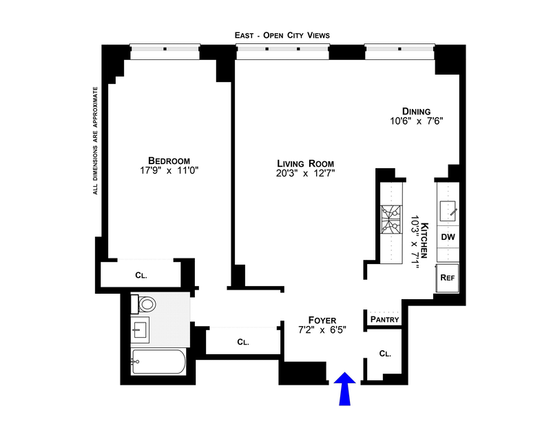 Floorplan for 20 East 9th Street, 22D