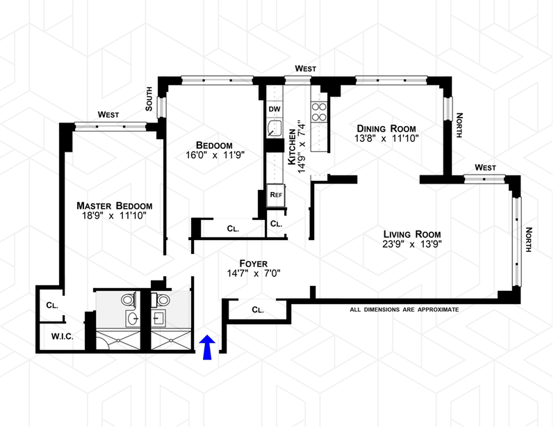 Floorplan for 201 East 79th Street, 9G