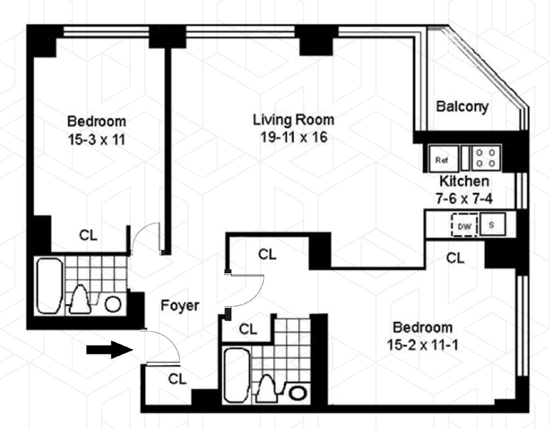 Floorplan for 236 East 47th Street, 29F