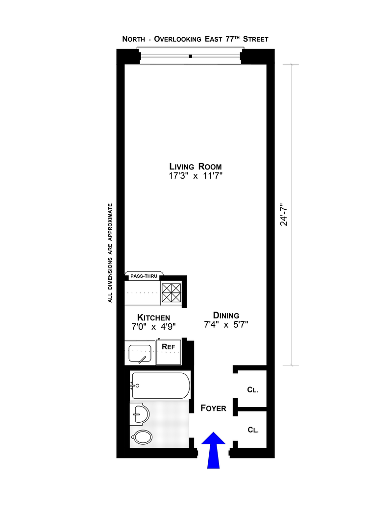 Floorplan for 212 East 77th Street, 4E