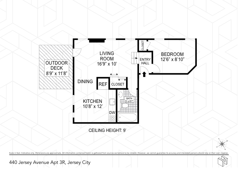 Floorplan for 440 Jersey Ave, 3R
