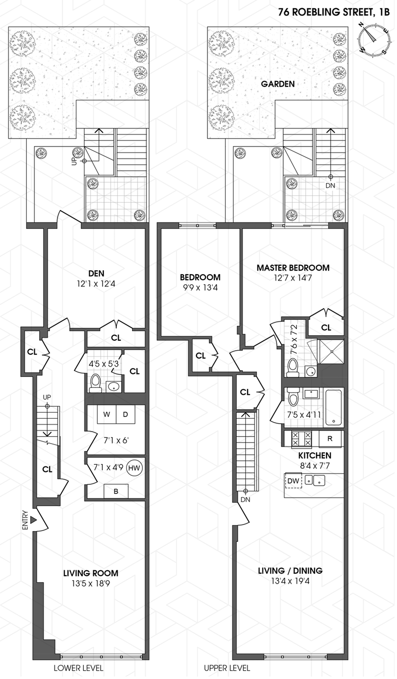 Floorplan for 76 Roebling Street, 1B