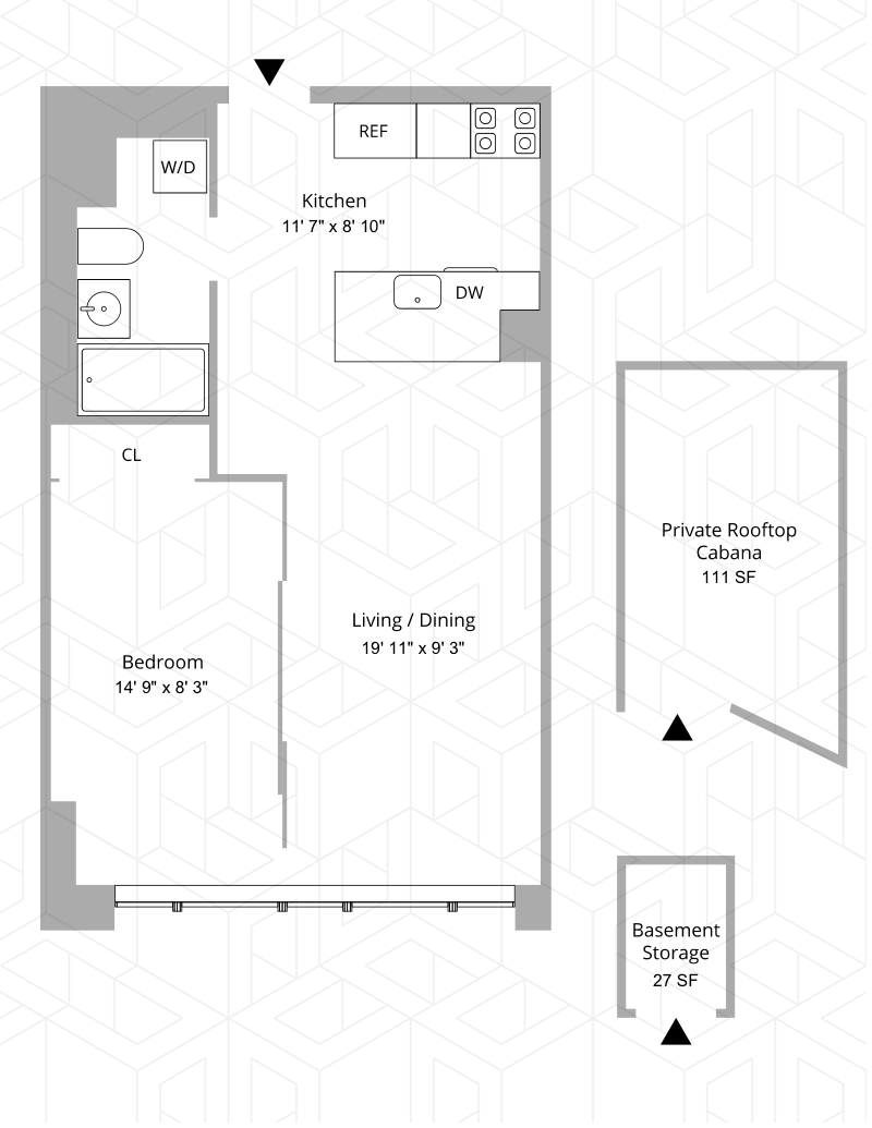 Floorplan for 206 Front Street, 2E
