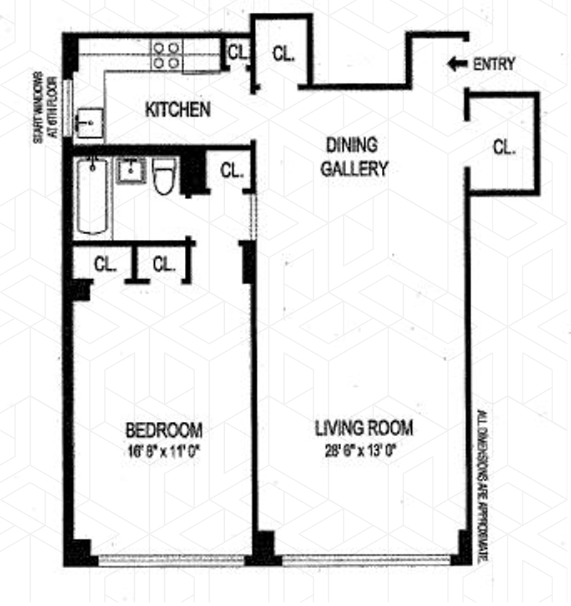 Floorplan for 201 East 19th Street, 11L