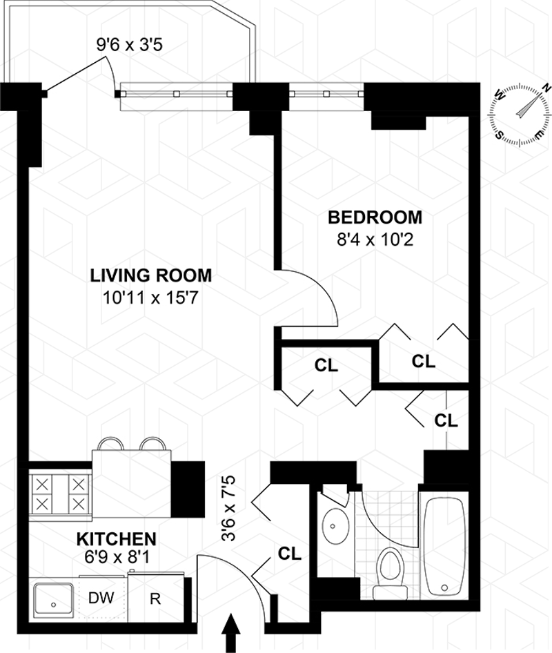 Floorplan for 50 Lexington Avenue, 6B