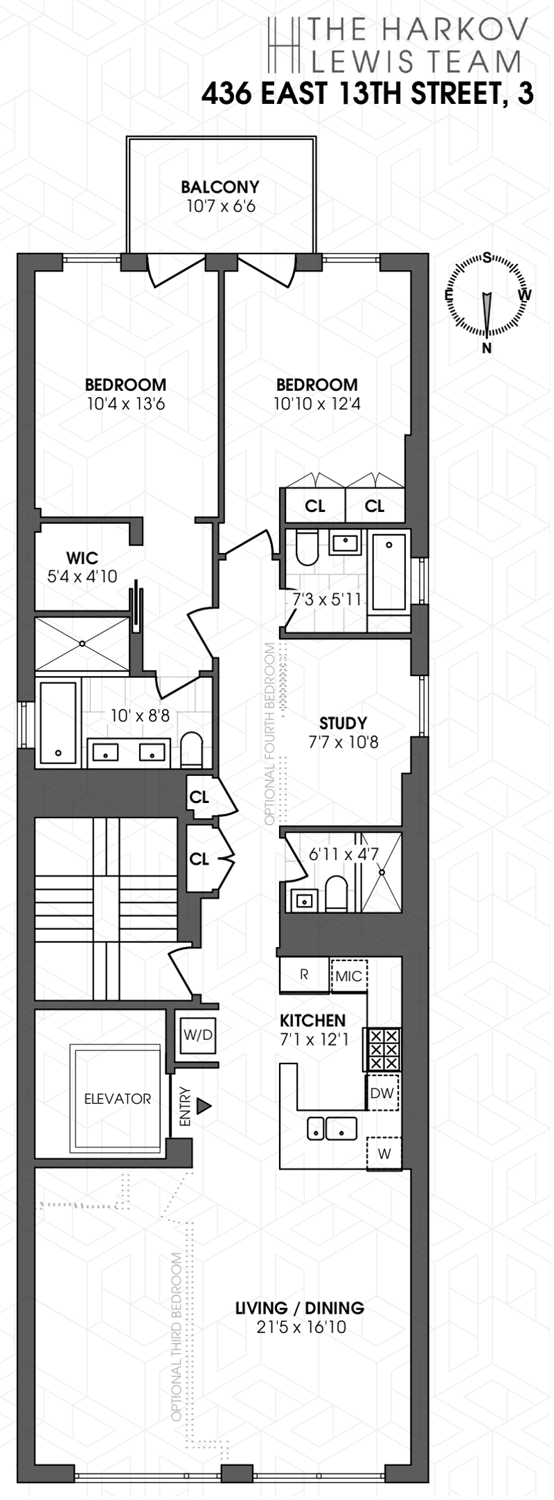 Floorplan for 436 East 13th Street, 3