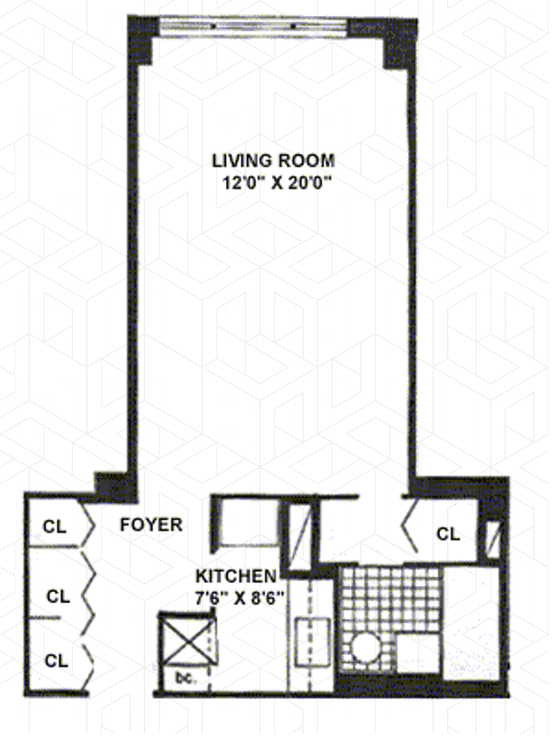 Floorplan for 165 West 66th Street, 6M