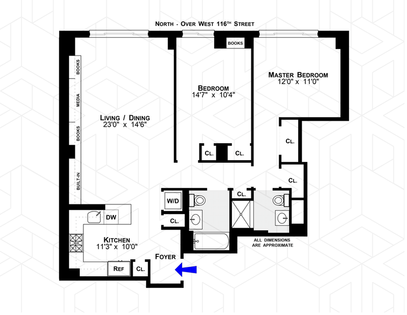 Floorplan for 106 West 116th Street, 5A