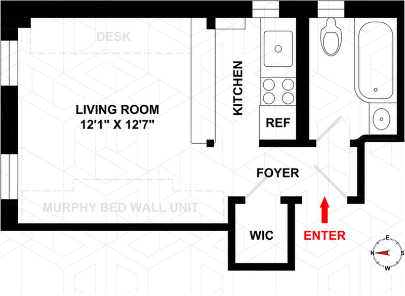 Floorplan for 317 East 18th Street, 4E