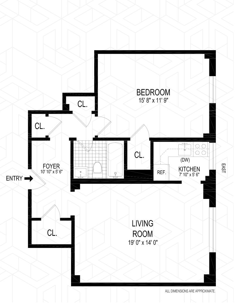 Floorplan for 56 Seventh Avenue, 15J