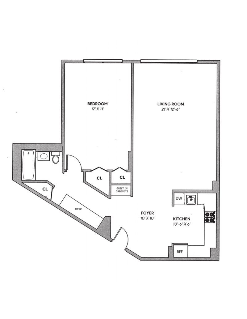 Floorplan for 2621 Palisade Avenue, 9G